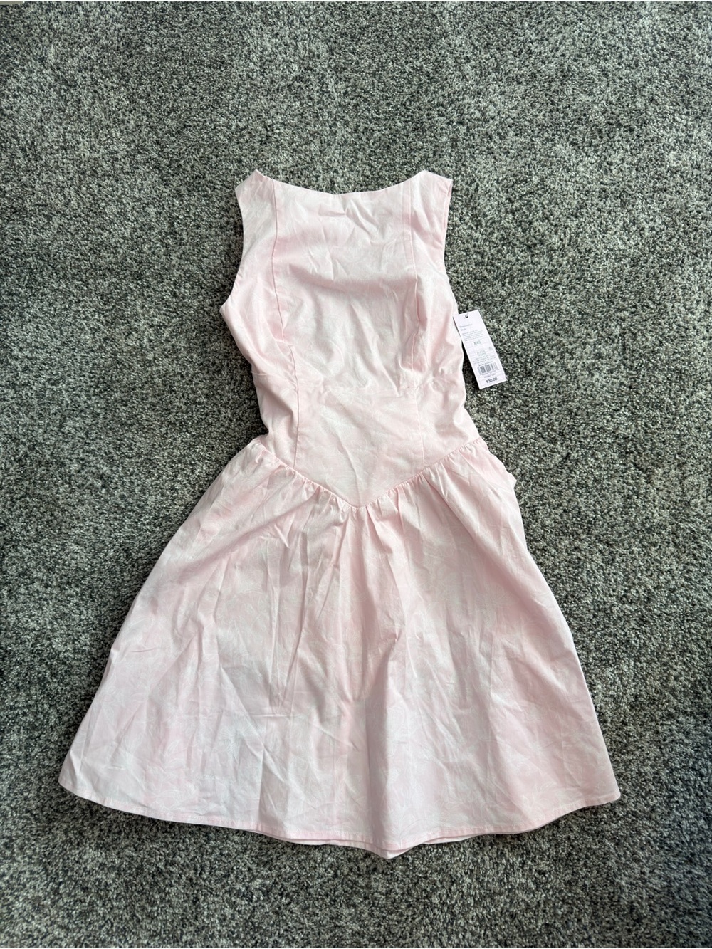 wild fable Light Pink Sleeveless Fit-and-Flare Dress